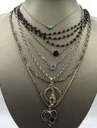Vintage 925 sterling silver group lot of 7 necklaces
