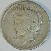 Scarce key date 1921 Peace Silver Dollar. Nice