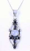 2 Sterling Silver Gemstone Necklaces