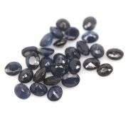 Heated only! 10.22ct blue black Sapphire set from Madagascar