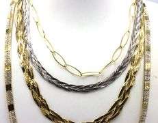 Group lot of 4 vintage 925 sterling silver necklaces