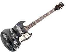 Black Sabbath Autographed 1/1 Custom Graphics Photo Guitar BAS Witness