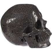 Hand Carved Large Hot Lava Stone Crystal Skull