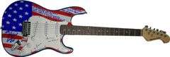 The Beach Boys Brian Wilson + Signed Surfin USA Flag Guitar w Lyrics