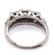 Vintage style 3 stone diamond ring in Platinum