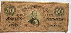 $50 CSA Note Feb 14 1864 Series
