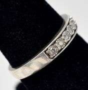 Diamond Band Ring in Sterling Silver