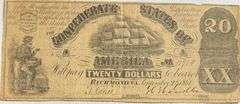 $20 Sept 2 1861 Confederate States Note