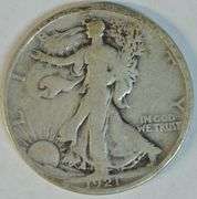 Rare key date 1921 Walking Liberty Half Dollar in Choice Fine