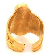 22kt Yellow gold double coin cuff ring