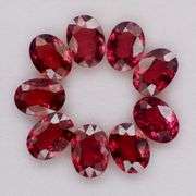 Amazing 8ct oval cut violet red Garnet set