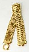 Fascinatingly Designed 14K Yellow Gold Wide Bracelet