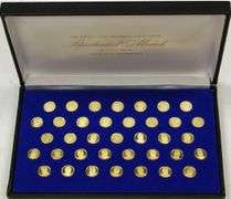 Investment! Sensational 38-pc Pure 24kt Gold Presidential Set from Washington to Carter