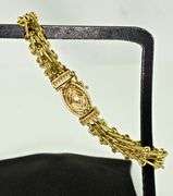 Gorgeous Italian-Made 18k Yellow Gold Flexible Bracelet