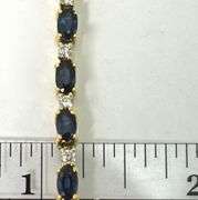 Classic 14K Yellow Gold Sapphire and Diamond Bracelet