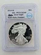 2014-W Silver Eagle, ICG PR70 DCAM "Austin Hutto"