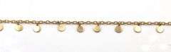 10kt Yellow gold ME and Ro tiny disk bracelet