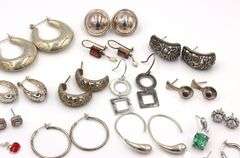 Group lot of Vintage 925 sterling silver earrings