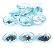Matched! 10 piece 13.42ct full fire sky blue Topaz set