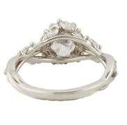 1.62ctw Oval and Marquise Diamond Leaf Design Engagement Ring in Platinum