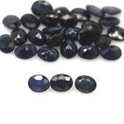 Heated only! 10.22ct blue black Sapphire set from Madagascar