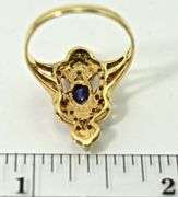 Feminine 14K Yellow Gold Ring with Pear Shaped Tanzanite