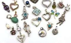 Group lot of Vintage 925 sterling silver pendants