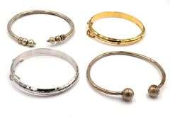 Group lot of Vintage 925 sterling silver bangles