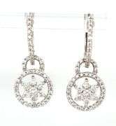 Sparkling 14k WG Diamond Huggie Earrings