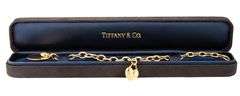 Tiffany & Co. Round Disk and Heart Shaped Charm Link Bracelet in 18K