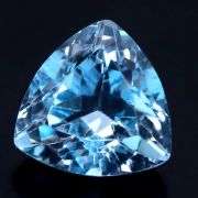 High fire 9.52ct trillion cut Swiss blue Topaz