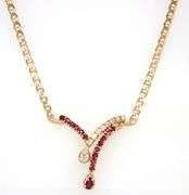 Lively 14K YG Ruby and Diamond Necklace