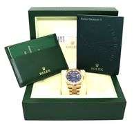 Rolex Datejust 16018, 36mm, Aftermarket Blue Dial & Diamond Bezel, 18K