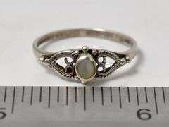 Mother of Pearl Gemstone Ring in Sterling Silver