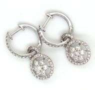 Sparkling 14k WG Diamond Huggie Earrings