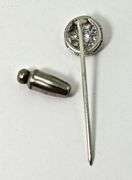 Elegant Antique Platinum & Diamond Stickpin