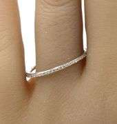 14kt White gold Thin diamond Eternity band