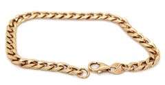 Easy to Wear 14K YG Standard Link Bracelet