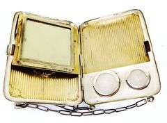 Antique Sterling Silver Evening Purse with Compact