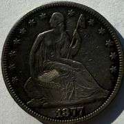 Circulated 1877 Seated Half