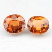 Ravishing! 2.17ct vibrant orange Spessartite Garnet pair!