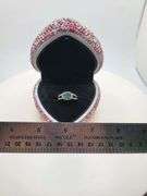 Victorian natural emeralds and diamond accent ring