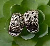 High-End 18K White Gold and Diamond Huggie Earrings