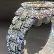 Iced Quartz Watch with Rhinestones Waterproof