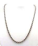Italian Vintage 925 sterling silver Rope chain necklace