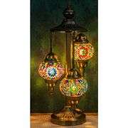 Turkish 3-Globe Mosaic Table Lamp