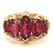 Pretty Rhodalite Garnet 10k YG Ring
