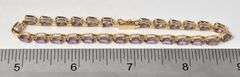 Beautiful 14K Yellow Gold Amethyst Gemstone Bracelet