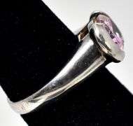 Pink Topaz Gemstone Ring in Sterling Silver