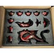 Porcelain Kungfu Tea Set Semi-Automatic Rotating Dragon